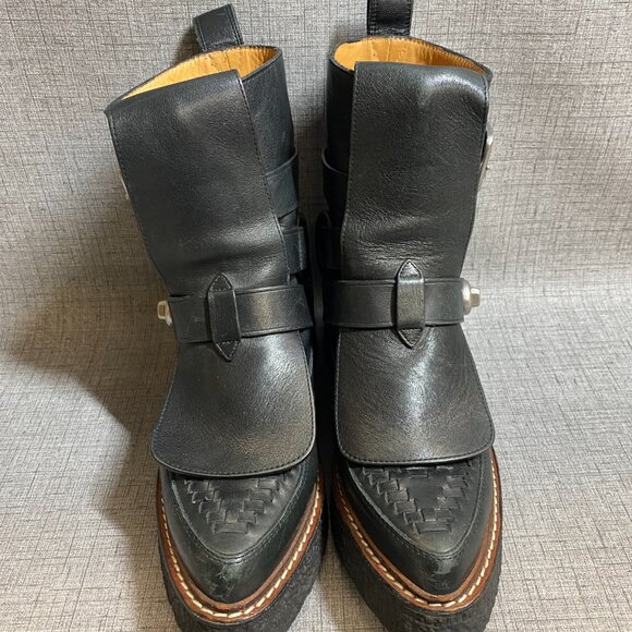 COACH Black Whipstitch High Top Creeper Women's - Picture 6 of 13